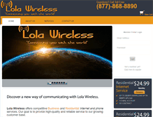 Tablet Screenshot of lolawireless.com